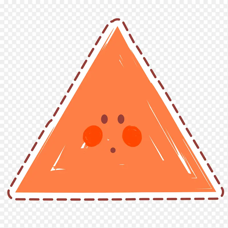 黄色三角形图形标签设计素材