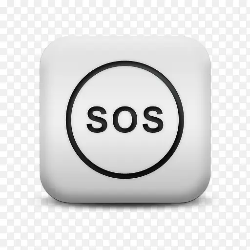 磨砂白广场图标标志SOS盘旋S