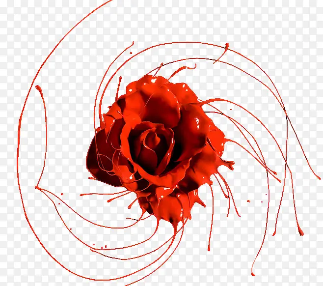 红色液体玫瑰
