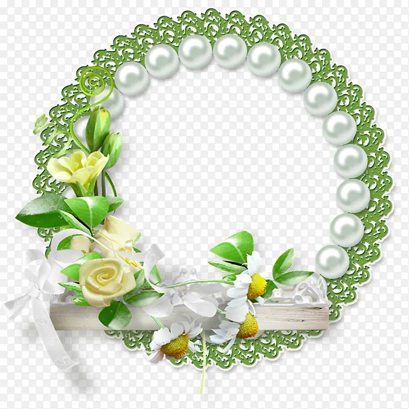 花叶绿色圆环