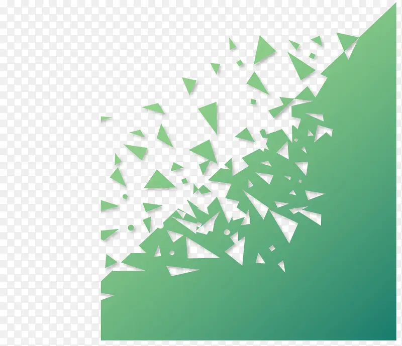 绿色几何三角花纹