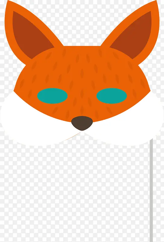 橙色卡通狐狸面具
