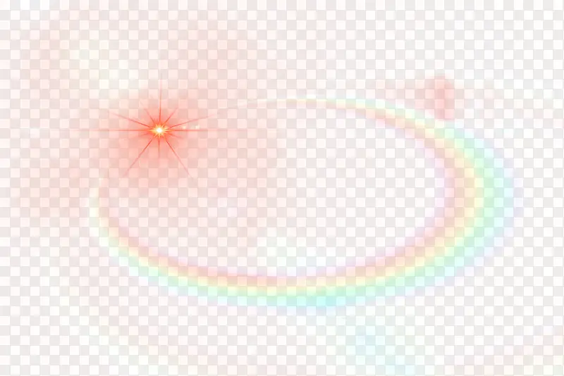 彩虹光效圆环星光效果元素