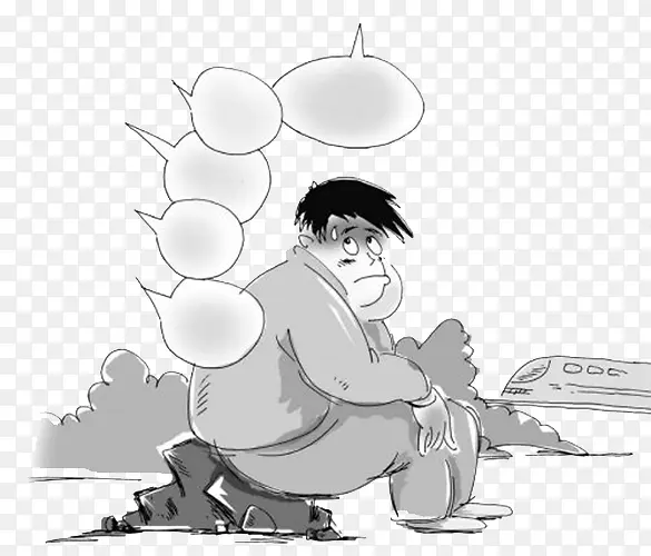 发愁的小伙子PNG图片素材下载_图片编号7893781-PNG素材网