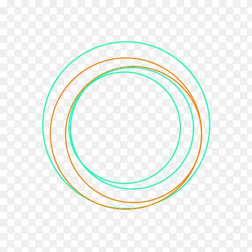 绿色简约圆圈不规则图形
