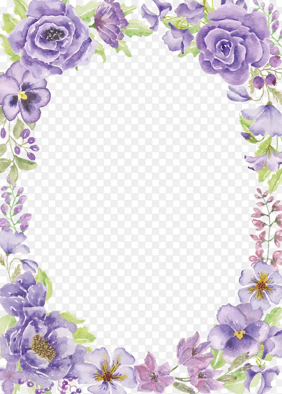 紫色的花环