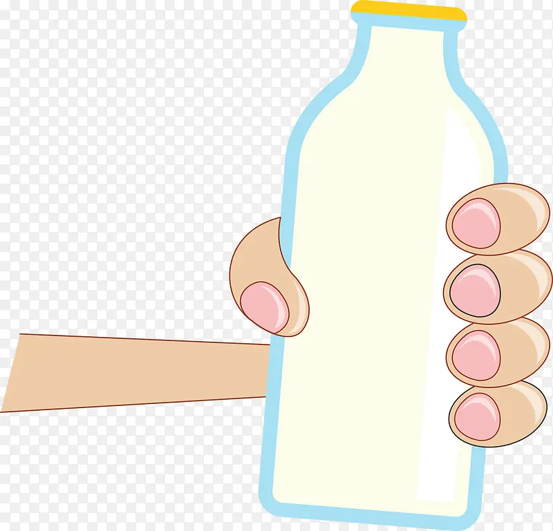 牛奶瓶矢量透明图
