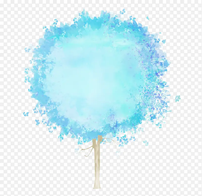 蓝色创意树