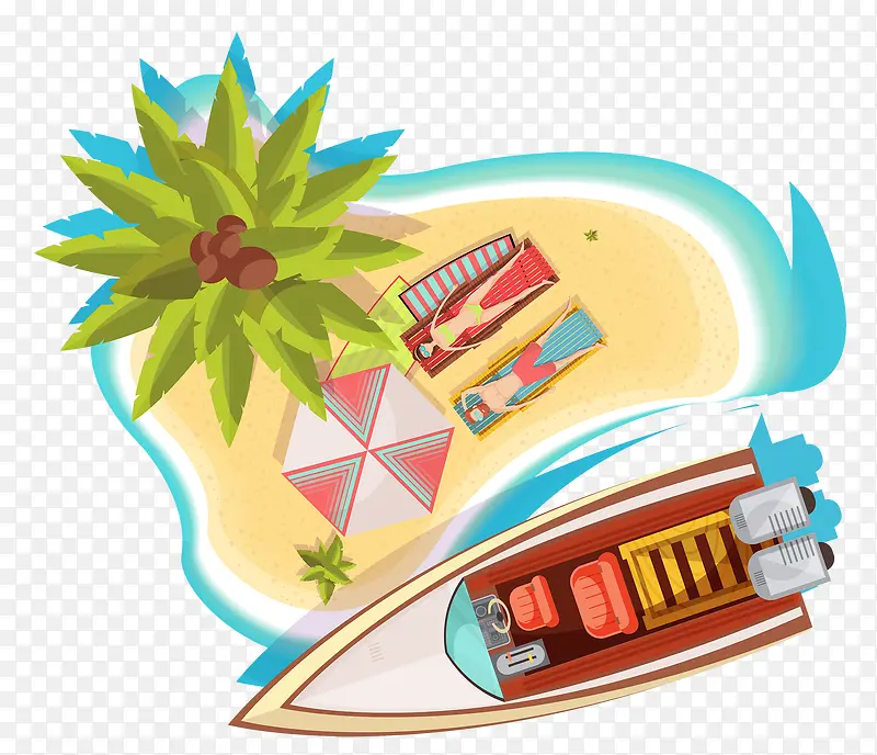 夏天来了海边沙滩旅行banner