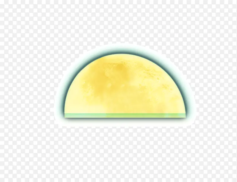 月亮 黄色渐变 背景装饰 半圆