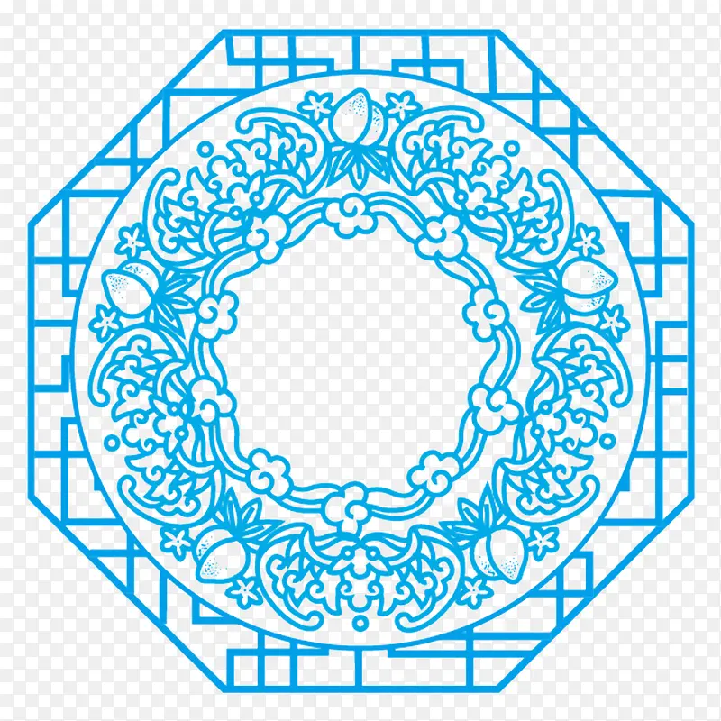 卡通中国风窗户剪纸