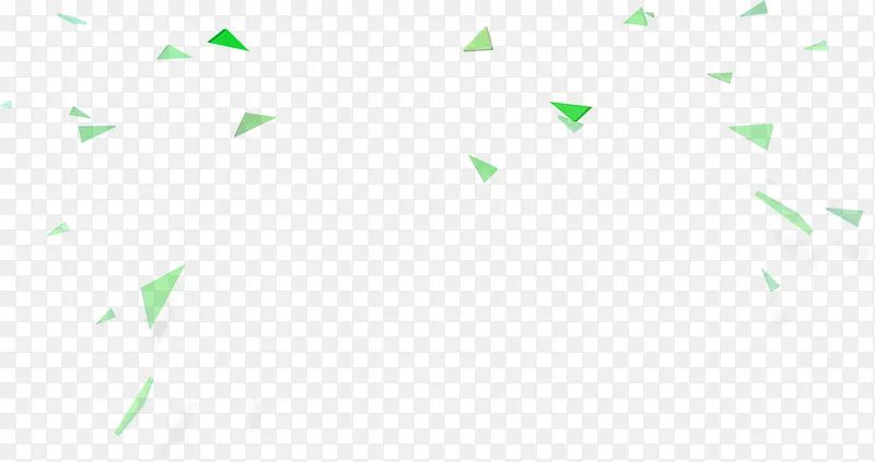 绿色三角形飞溅漂浮素材