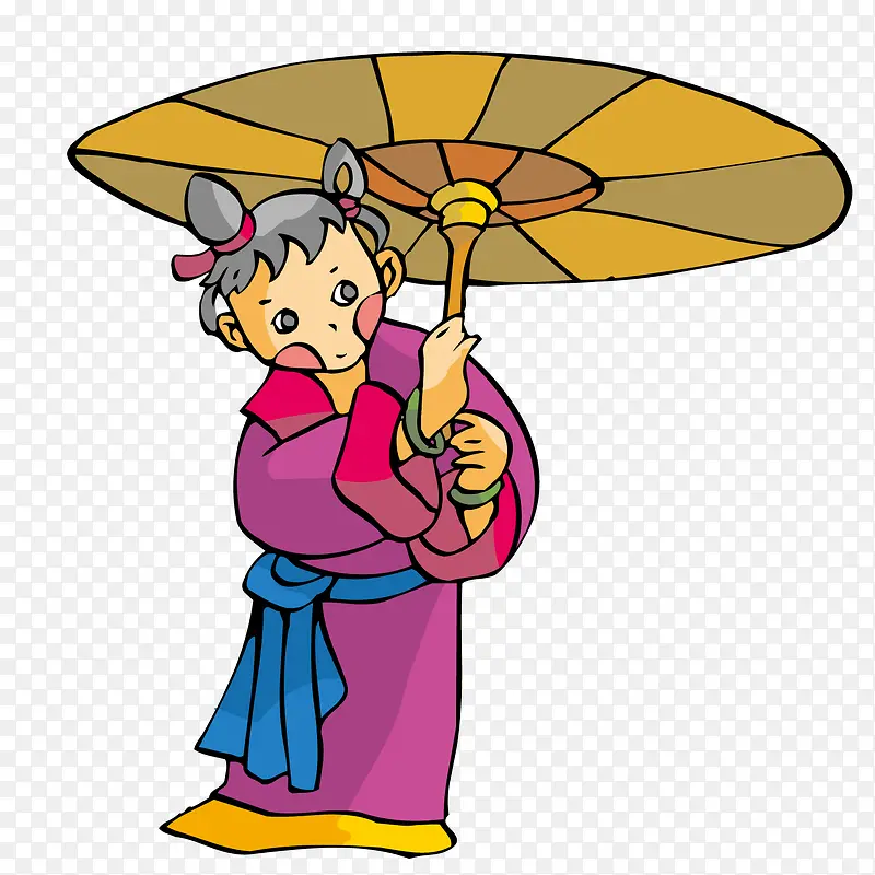 打伞的古代美女