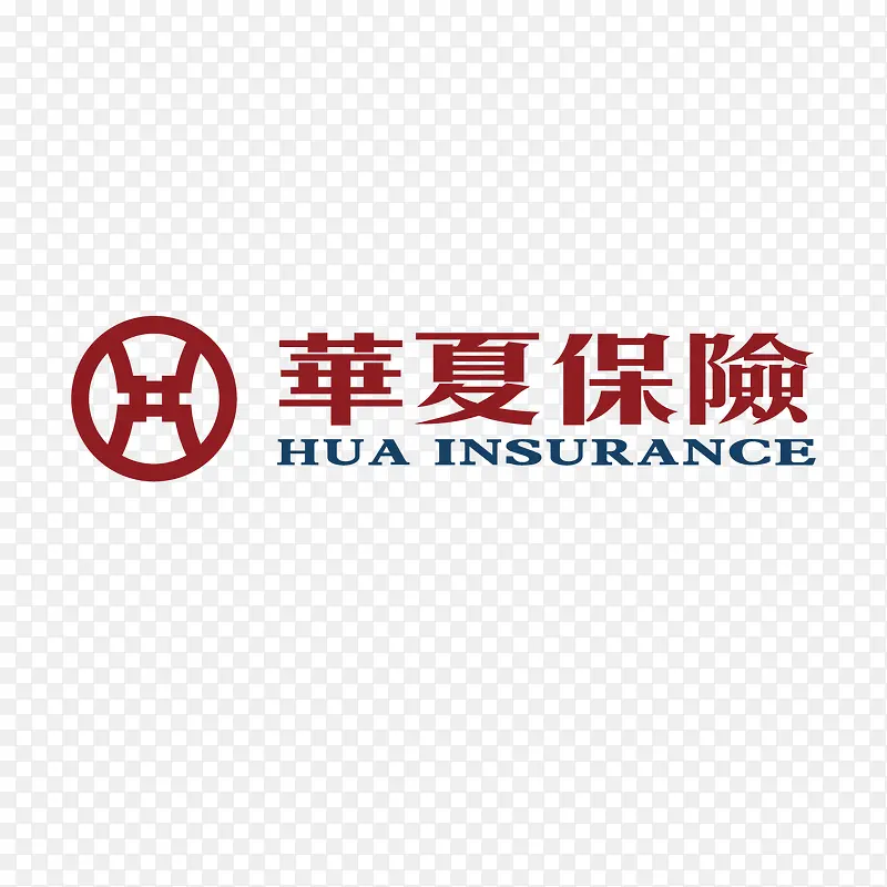 红色华夏保险logo标志