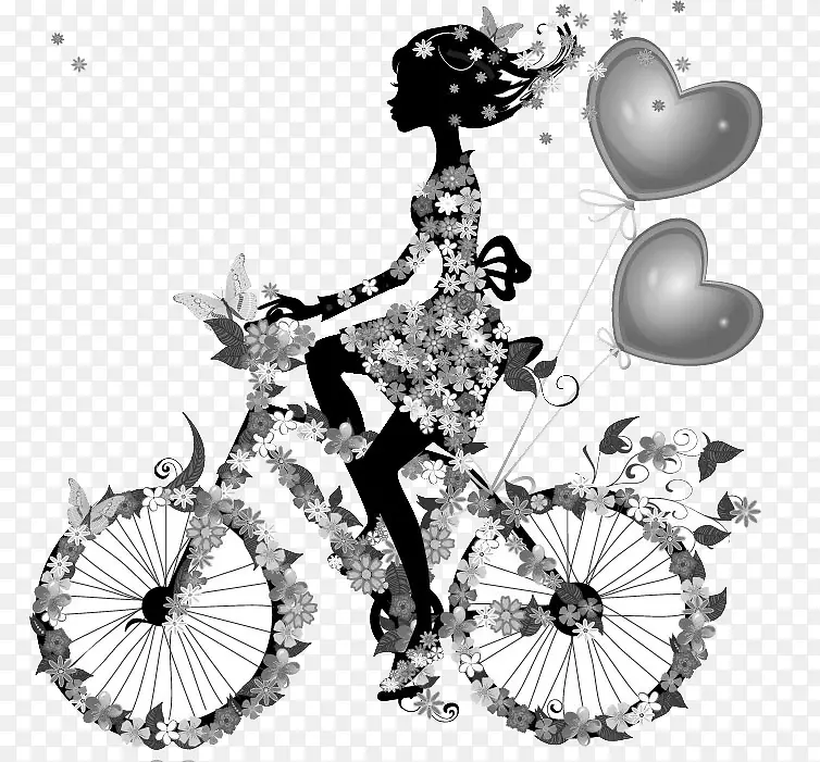 骑自行车的女孩