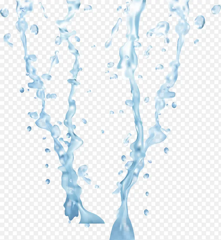 小清新蓝色水滴