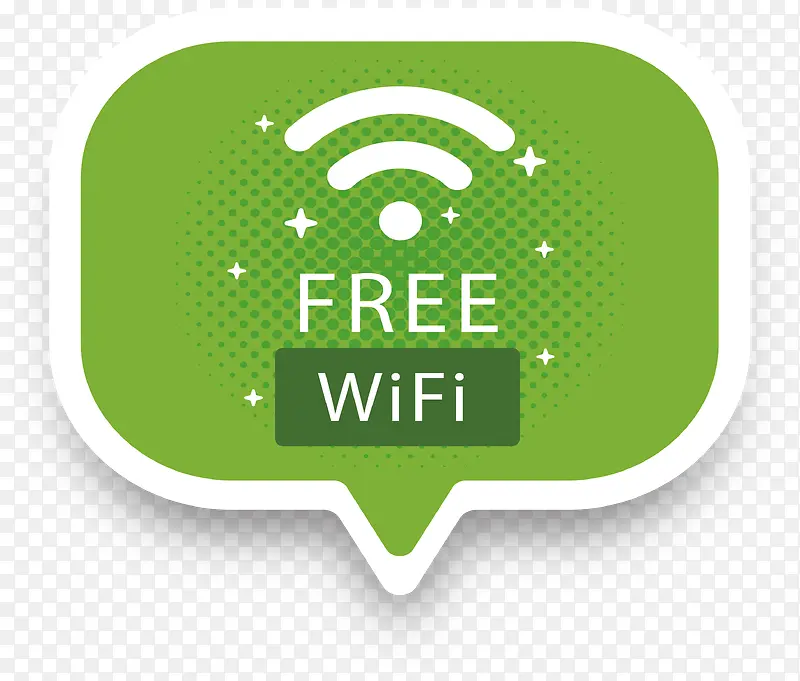 绿色气泡无线网wifi标志