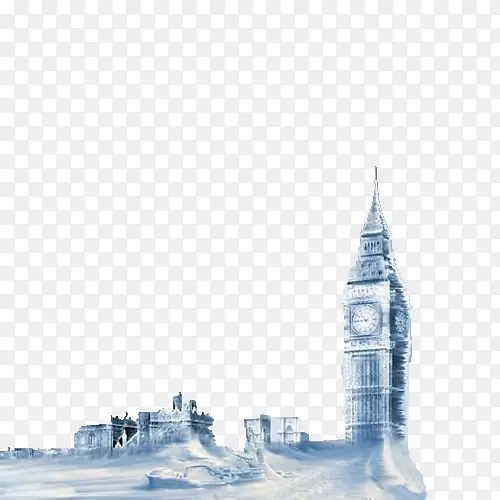 冰雪城堡插画