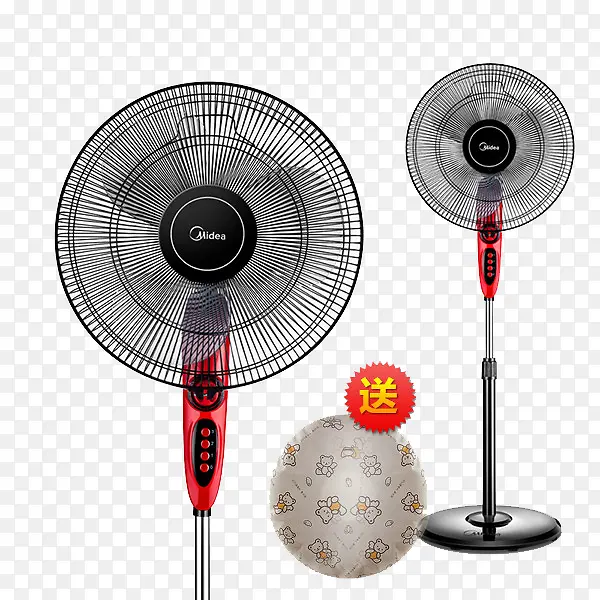 红色美的电风扇