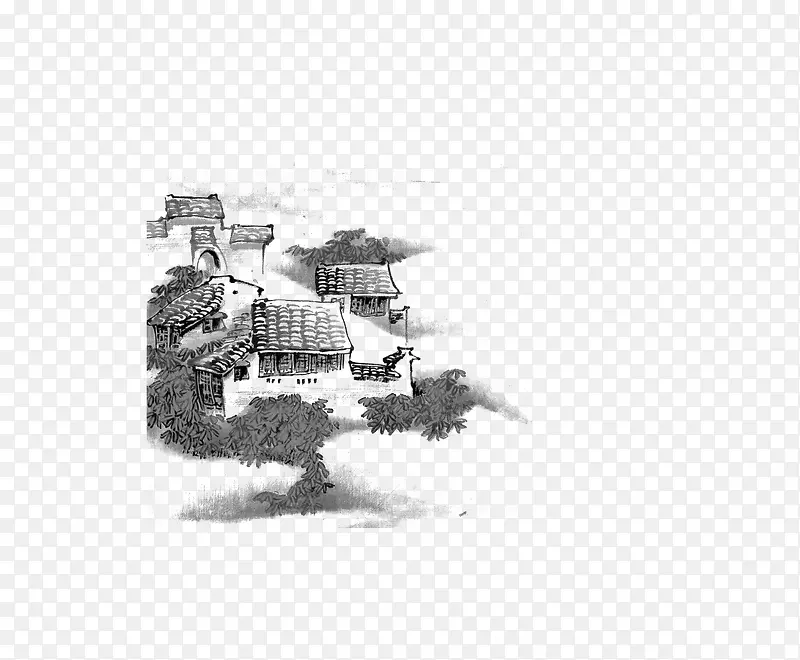 水墨房子
