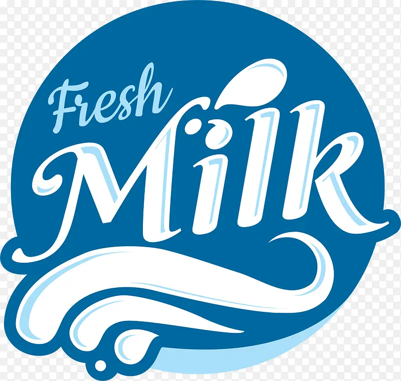 蓝色milk标签