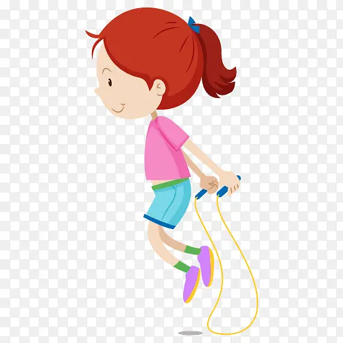 跳绳的小女孩人物设计