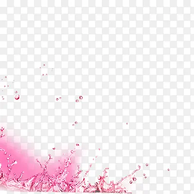 粉色喷溅水花