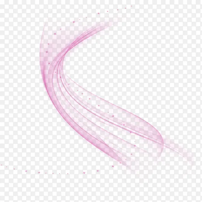 粉色曲线炫光效果元素