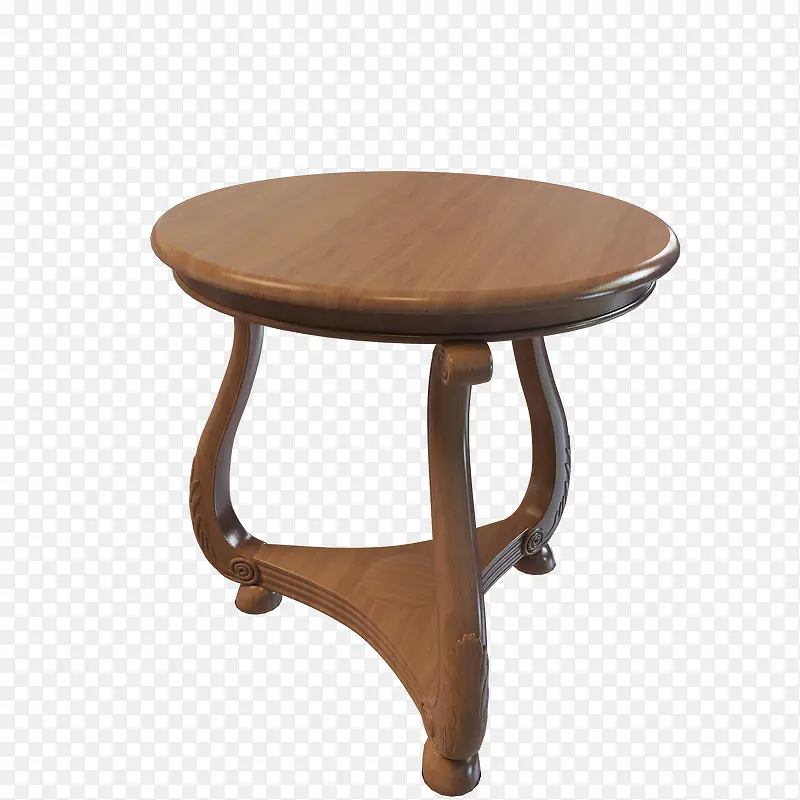 木制圆形床头桌