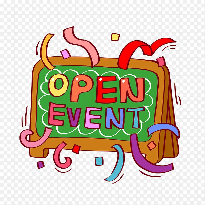 卡通新店开业展板免抠图PNG图片素材下载_图片编号7912478-PNG素材网