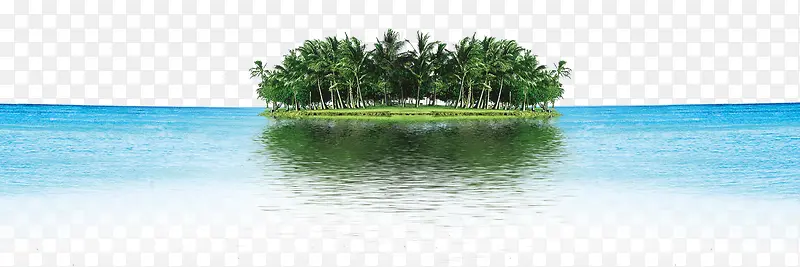 椰子树沙滩美景