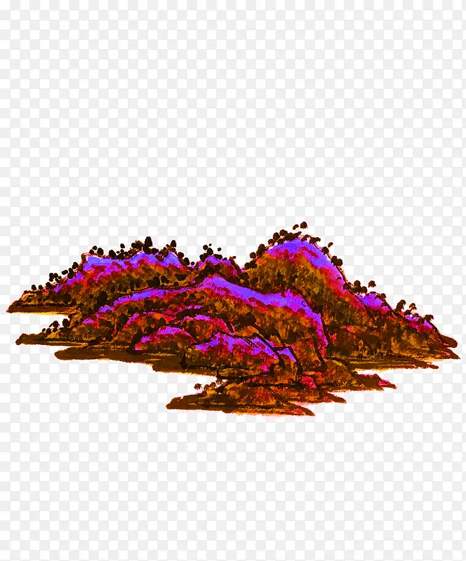 紫色山堆