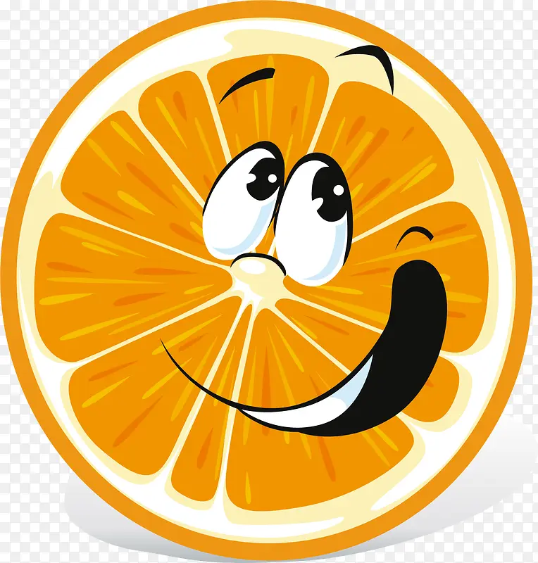卡通可爱橙子水果素材