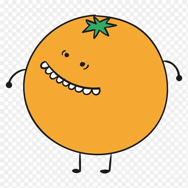 卡通可爱的香橙