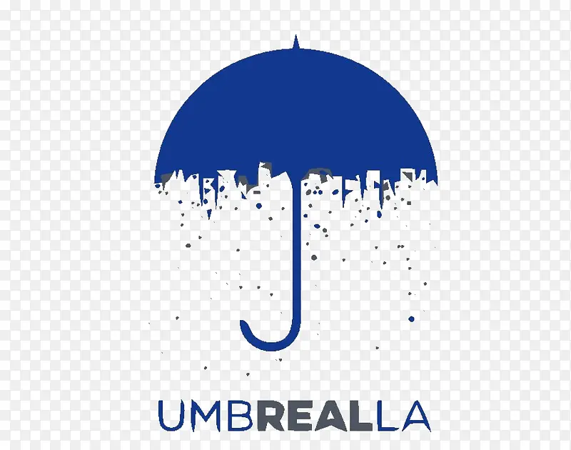 艺术字简洁广告雨伞图标免扣图片