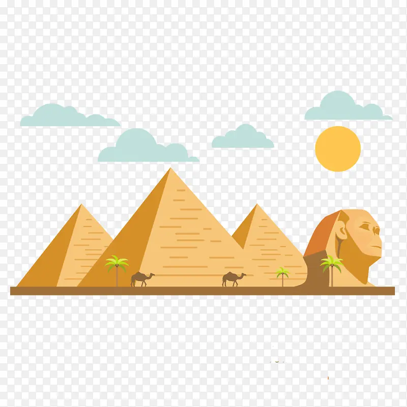 埃及金字塔扁平化设计