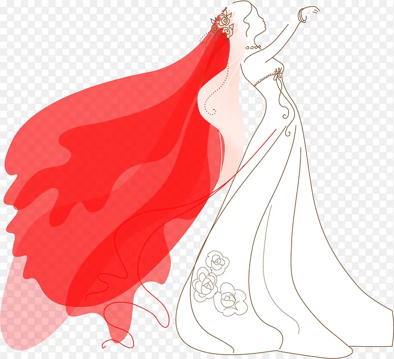 红纱婚礼梦幻新娘