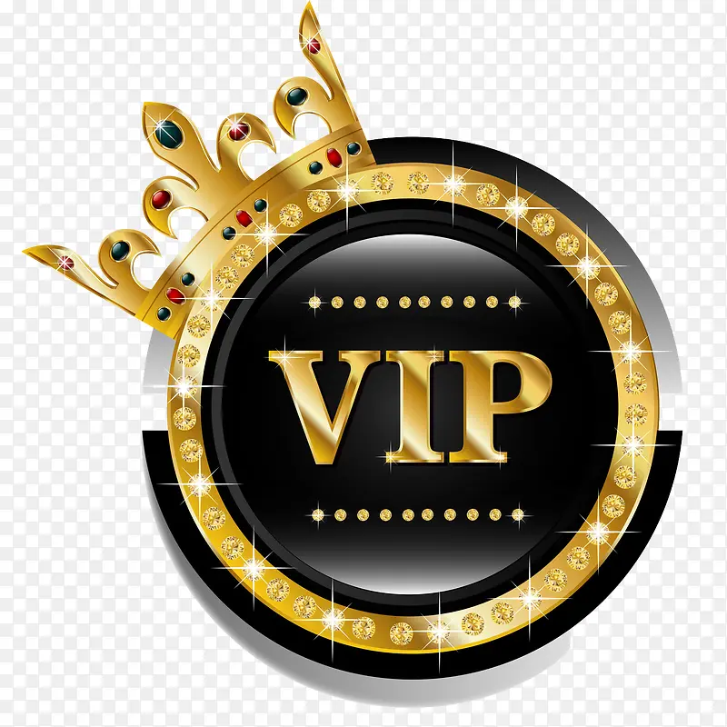 圆形皇冠钻石VIP标志PNG图片素材下载_图片编号7920753-PNG素材网