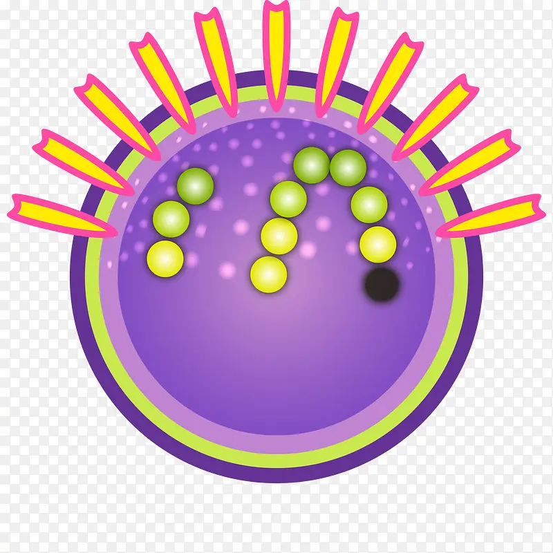 紫色细胞分裂素材图
