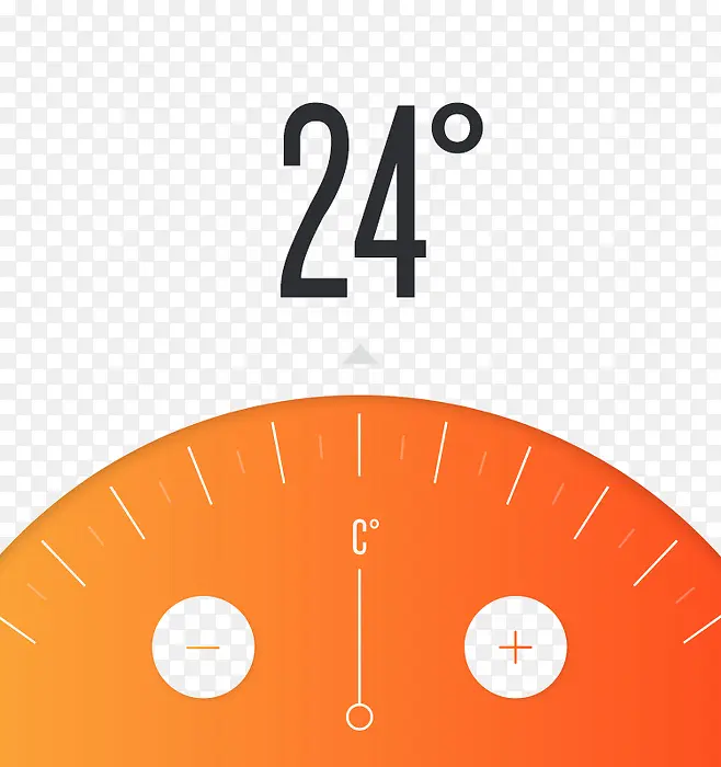 橙色温度表