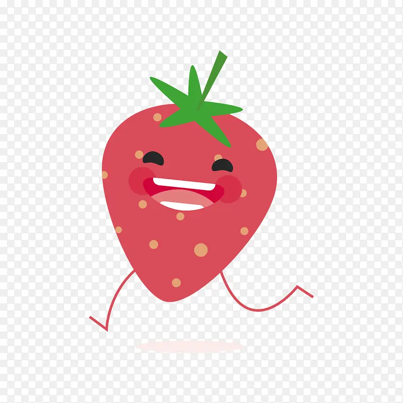 红色的开心草莓表情