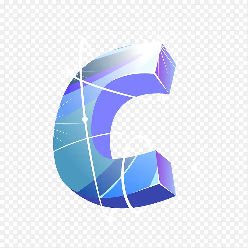 卡通手绘发光的字母CPNG图片素材下载_图片编号7922103-PNG素材网