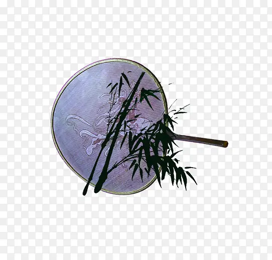 纸扇竹子竹叶