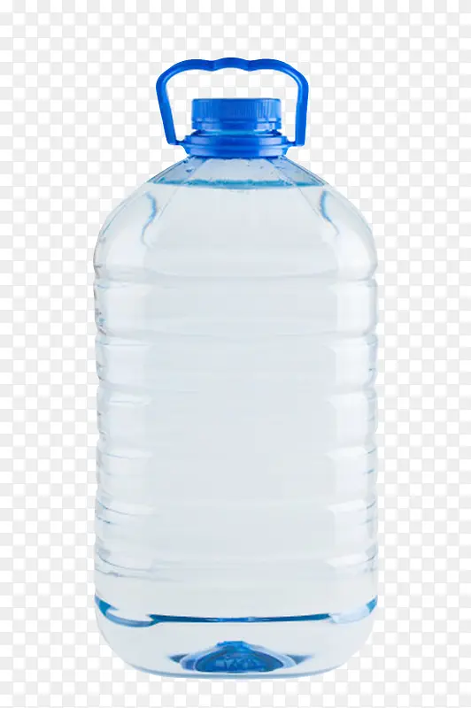 透明解渴加大蓝色提手盖子的一瓶