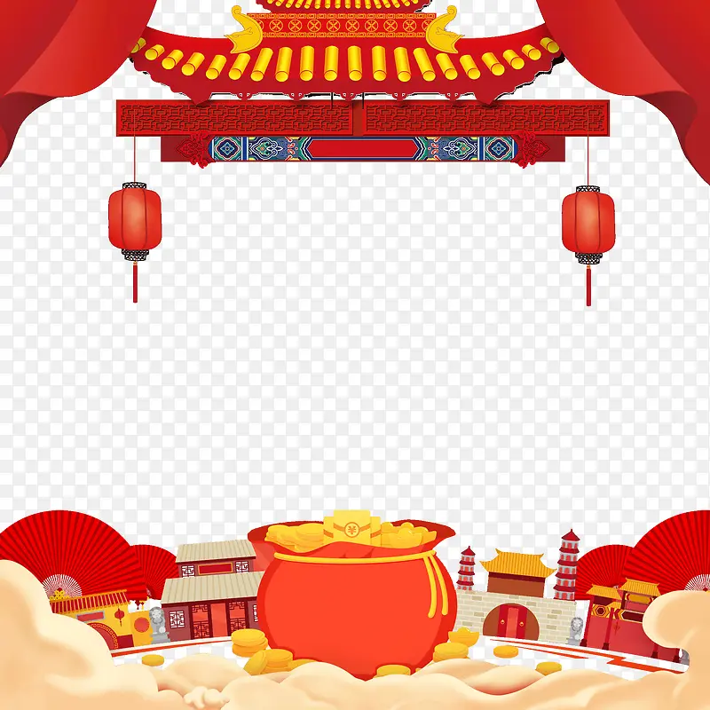 春节过年喜庆装饰图案PNG图片素材下载_图片编号7925954-PNG素材网