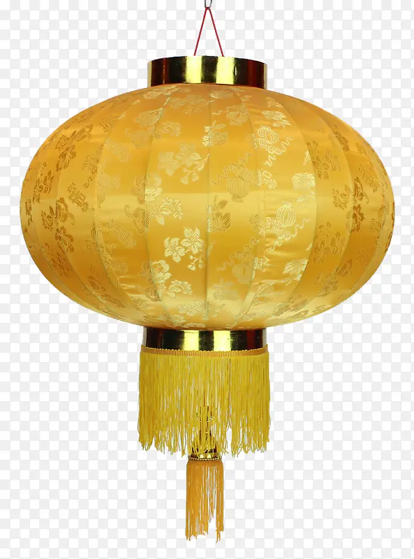 金色花纹黄色灯笼