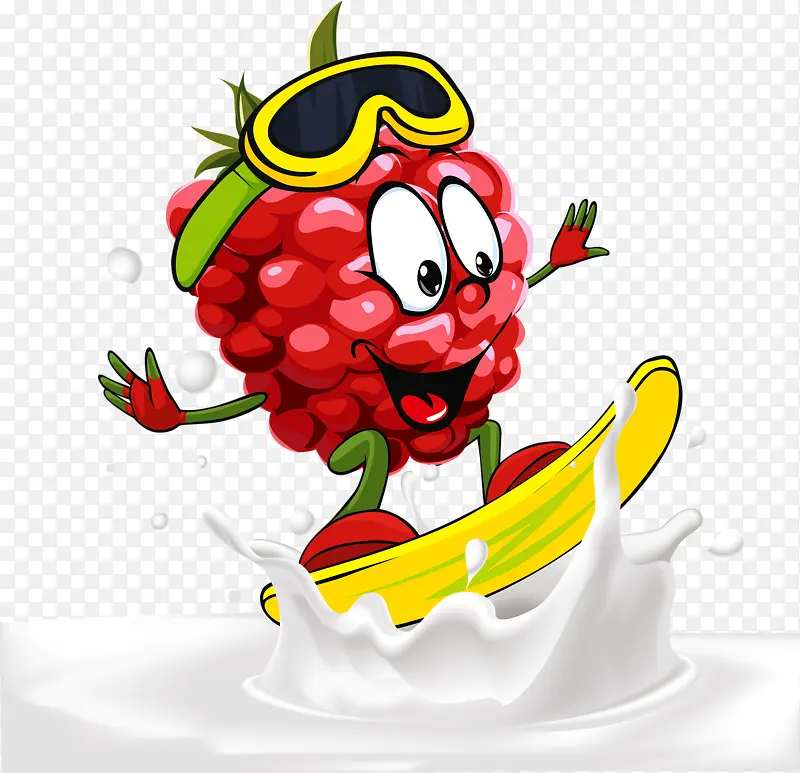 冲浪的草莓