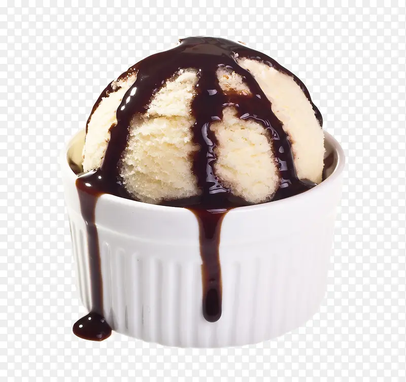 杯子里的球形冰淇淋