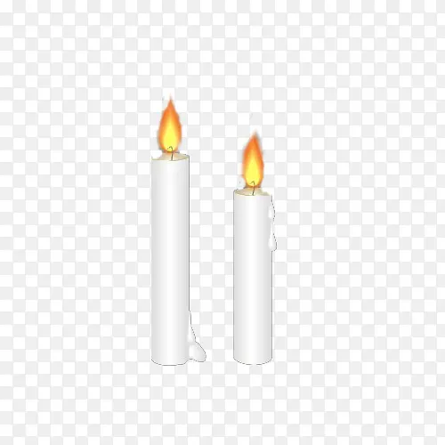 悼念白色蜡烛