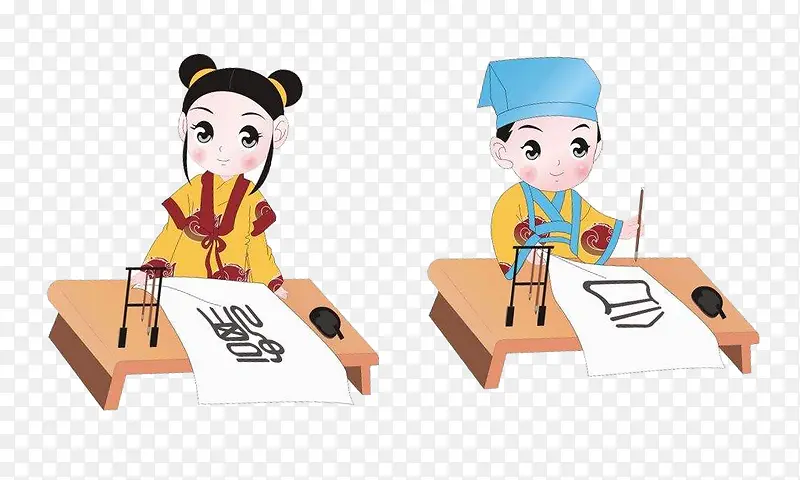 古代学堂读书书童PNG图片素材下载_图片编号7929315-PNG素材网